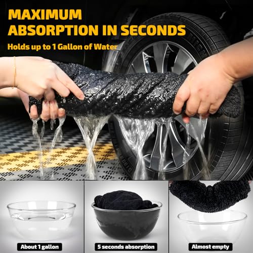 SMINDER 2-Pack 1200 GSM Car Drying Towels – Microfiber Towels - Product Imagery