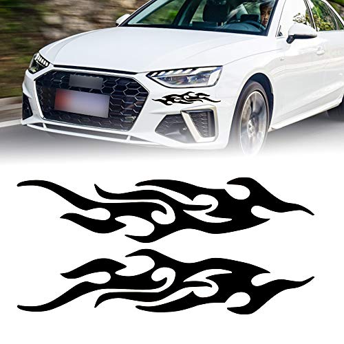 TOMALL 2 Pcs 40cm Flame Reflective Sticker for Car Flame Racing - Product Imagery
