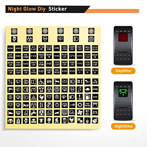 Nilight 4 Gang Rocker Switch Panel SPST On Off 5PIN Electrical - Product Imagery