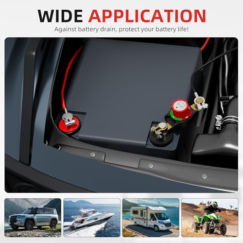 Joinfworld Top Post Battery Disconnect Switch 12V-48V Battery - Product Imagery