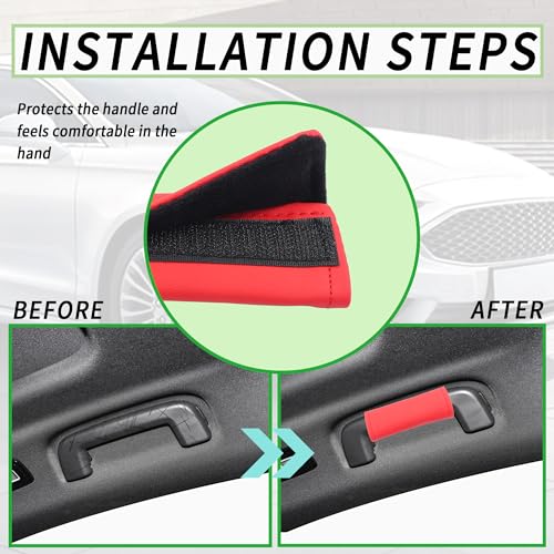 2PCS Leather Inside Car Door Handle Protector,Colorful Car - Product Imagery
