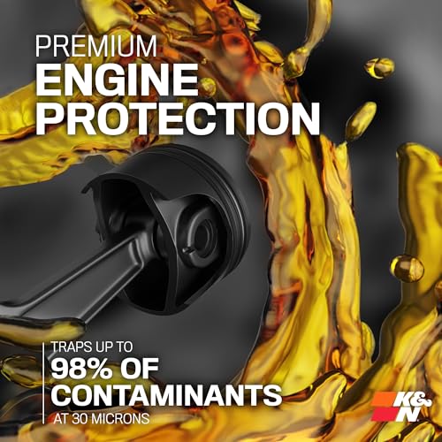 K&N Motorcycle Oil Filter: High Performance, Premium, KN-652 - Product Imagery