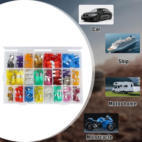 300PCS Car Fuses Assortment Kit, Standard, Small & Mini Autom - Product Imagery