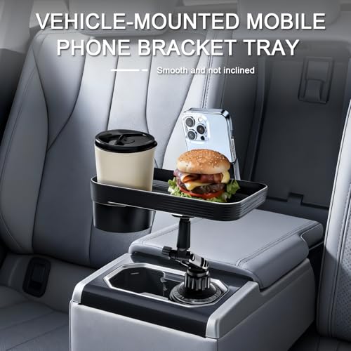 Vehicle-Mounted Multifunctional Water Cup Holder Tray Black - Product Imagery