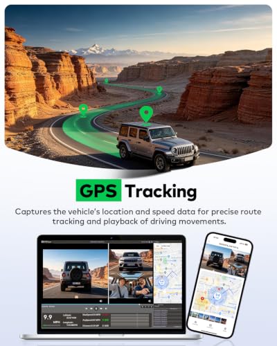 4K+4K+1080P 3 Channel Dash Cam, Free 128GB Card, AProX HD Night - Product Imagery