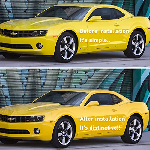 Side Window Louvers Matte Black Compatible with Chevrolet Chevy - Product Imagery