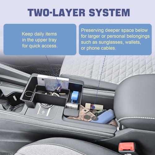RUNROAD Center Console Organizer Tray for 2025 2026 VW Tiguan - Product Imagery