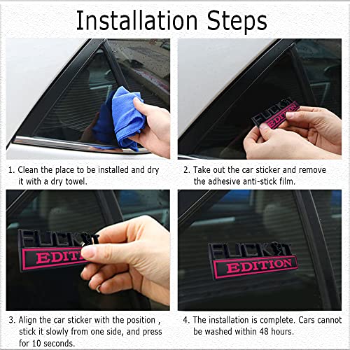Fuck IT Edition Emblem, Car Exterior Emblems Badge 3D Sticker - Product Imagery