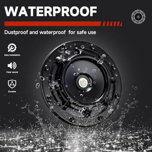 Loud Train Horn for Car Motorcycle Electric Horns with Button - Product Imagery