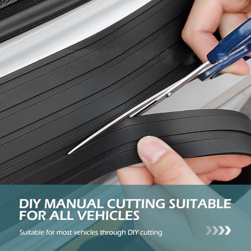 Car Rear Bumper Protector, Anti-slip Scratch Proof Rubber Door - Product Imagery