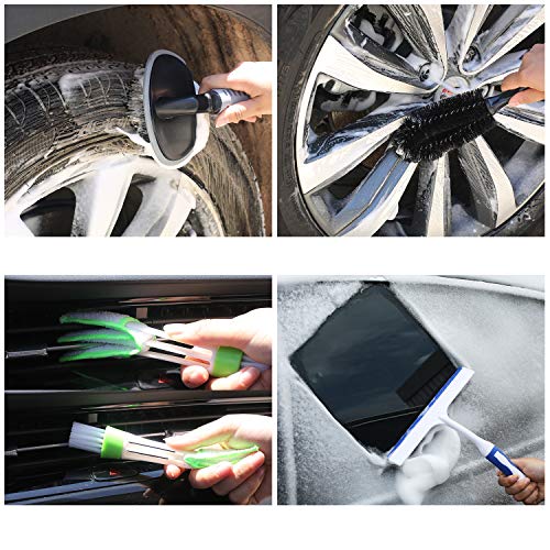 22Pcs Car Wash Cleaning Tools Kit Car Detailing Set with Blue - Product Imagery