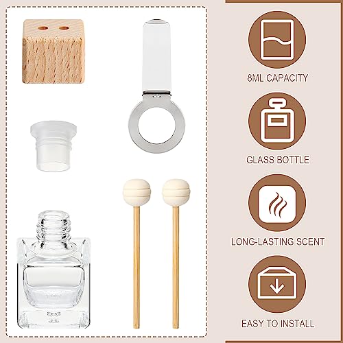 30 Pcs Empty Air Freshener Car Diffuser with Vent Clip, Clear - Product Imagery