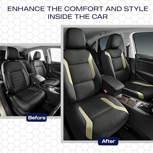 Skechers Memory Foam Car Seat Covers, Air Cool Mesh Thick Seat - Product Imagery