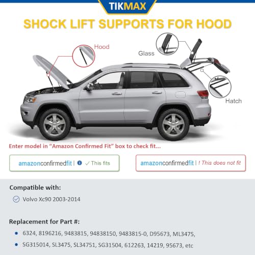 Front Hood Gas Struts for Volvo Xc90 2003-2014, Replaces 6324 - Product Imagery