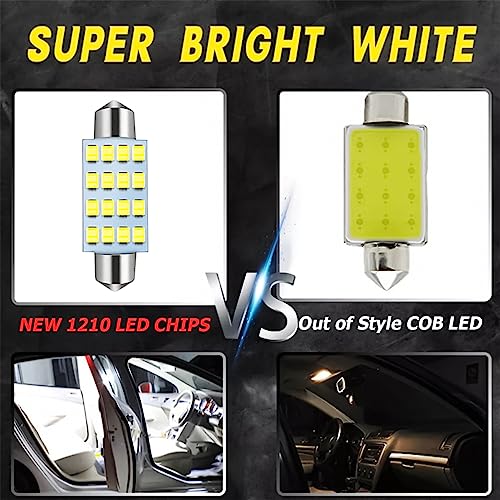 42 Pcs Car LED Lights Kit, 6000K 12V T10 Interior Bulbs - Product Imagery