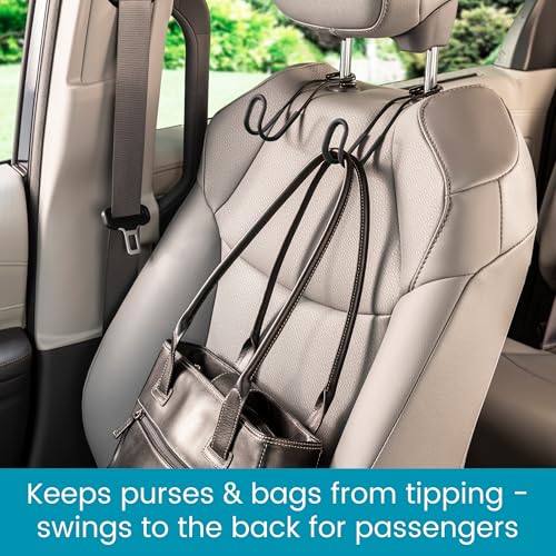High Road Headrest Hooks for Car - Leather Car Hooks for Purses - Product Imagery