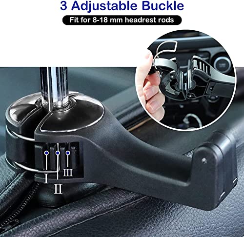 TOOVREN Upgraded 2 Pack Car Headrest Hidden Hook 2 in 1 Car Seat - Product Imagery
