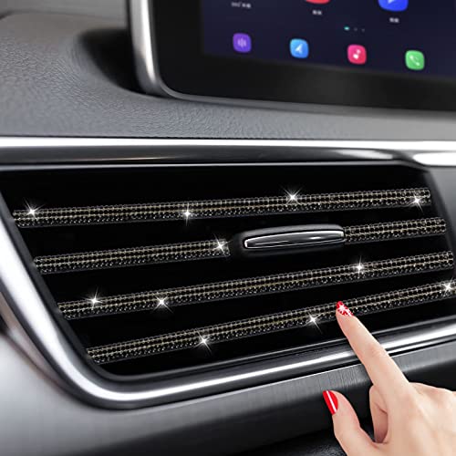 Rhinestone Car Vent Outlet Trim,10Pcs Bling Air Vent Decoration - Product Imagery