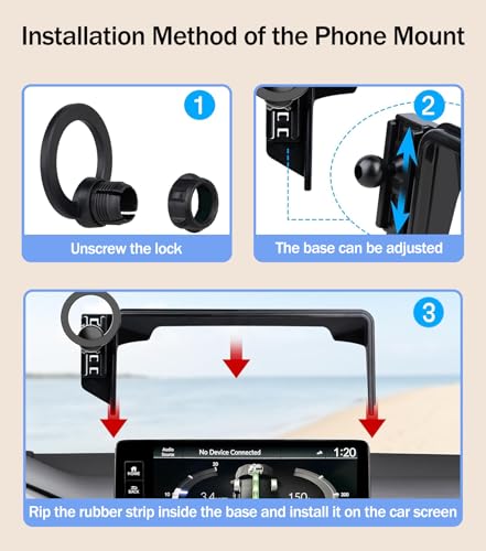 Car Phone Mount for 2023-2025 2026 Honda HR-V / 2023-2025 2026 - Product Imagery