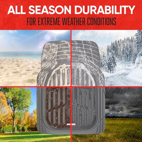 Motor Trend 2 Piece Front Car Floor Mats- Gray FlexTough Contour - Product Imagery