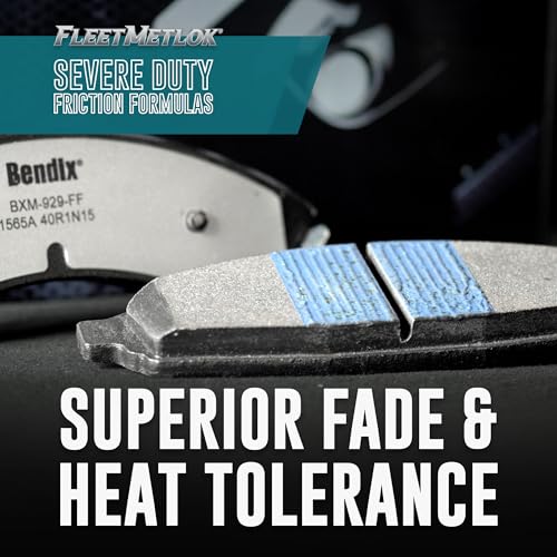 Bendix Fleet Metlok MKD1680FM Semi-Metallic Front Brake Pads for - Product Imagery