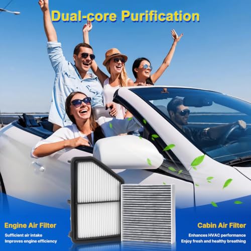 Cabin & Engine Air Filter Kit for 2016-2022 Honda HR-V 1.8L(Gas) - Product Imagery