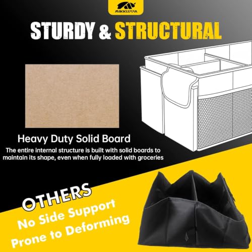 MIKKUPPA Trunk Organizer with Lid - 65L Collapsible Car - Product Imagery