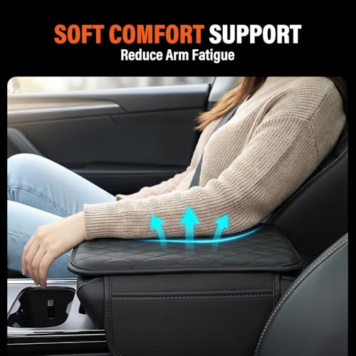 Center Console Cover with 2 Storage Bags, Universal Arm Cover - Product Imagery