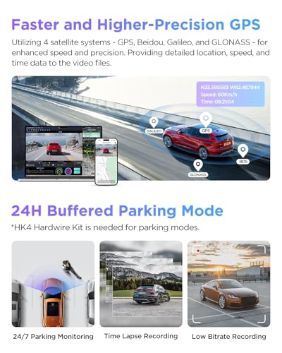 VIOFO A229 Pro 4K HDR Dash Cam Front and Rear, Dual STARVIS 2 - Product Imagery