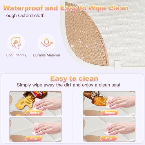 SMART ELF 2 Pack in Gift Box Car Seat Protector (Beige Brown) - Product Imagery