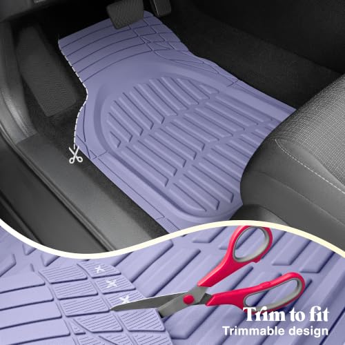 Lavender Purple Car Floor Mats - Universal Trim to Fit All - Product Imagery