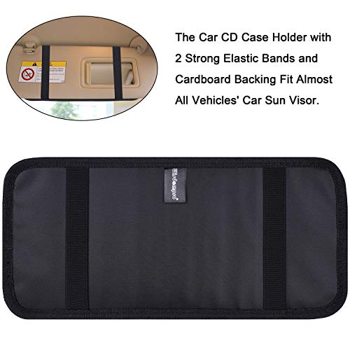 CD Visor Holder for Car, 12 DVD Sleeves Organizer Disc Storage - Product Imagery