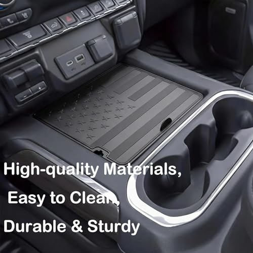 Center Console Compartment Cover American Flag Hidden Organizer - Product Imagery