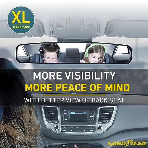 Goodyear Super Wide 17 Inch Panoramic Rear View Car Mirror, - Product Imagery
