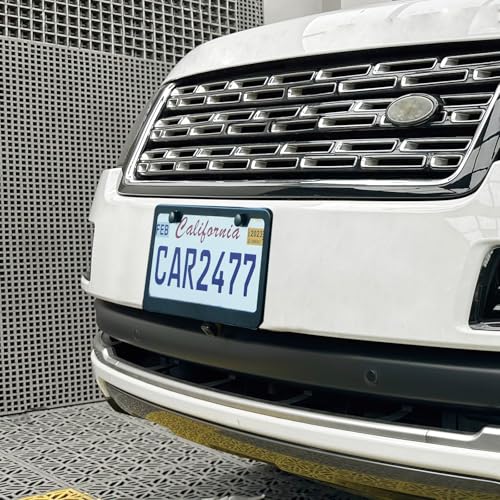 2PCS Matte Black License Plate Frames, 2 Holes Solid Rust-Proof - Product Imagery