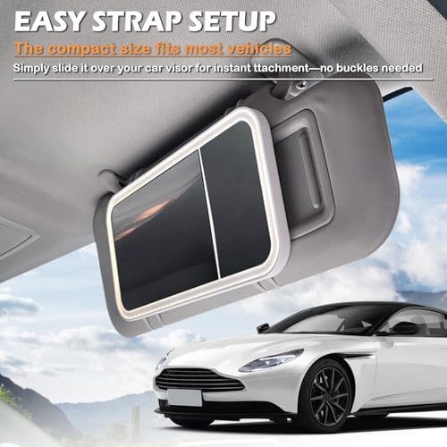 2026 Upgraded Car Vanity Mirror with Lights 5X - Product Imagery