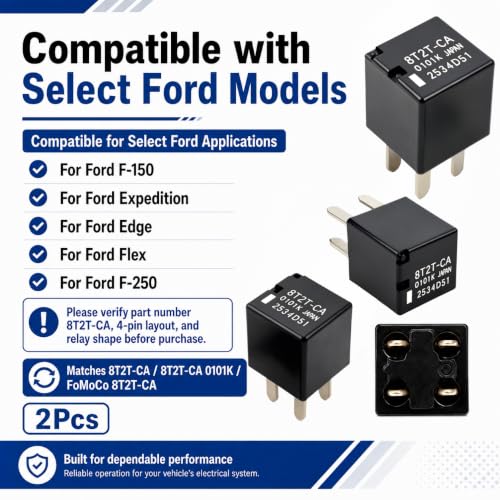 Relay 8T2T-CA (Set of 2) - 8T2T-CA 0101K 12VDC 20A Automotive - Product Imagery