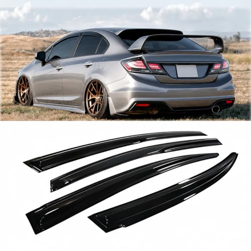 Smoked Out-Channel Window Vent Guard Rain Visors for 2006-2011 - Product Imagery
