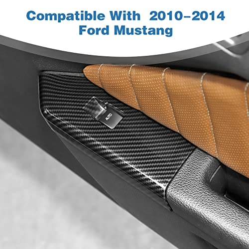 for Mustang Carbon Fiber Window Lift Switch Button Panel Cover - Product Imagery