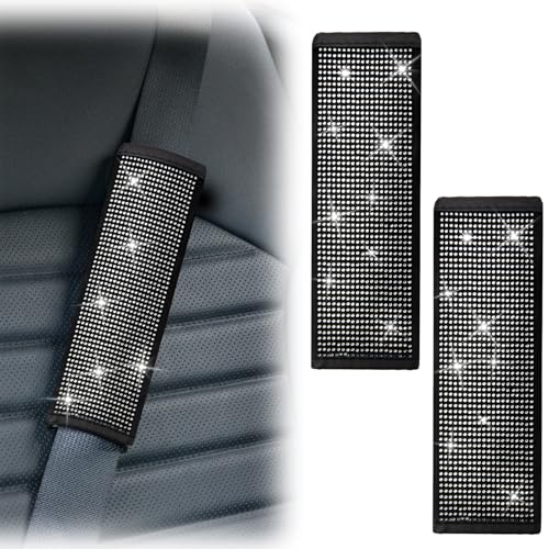 ecocstm 2 PCS Bling Car Seat Belt Shoulder Pads, Bling Seat Belt - Product Imagery