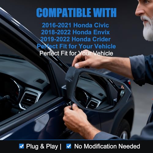 Passenger Side Mirror Glass Replacement for Honda Civic - Product Imagery