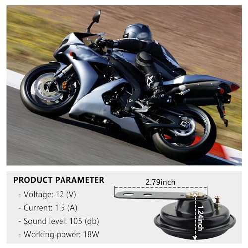 Motorcycle Horn Speaker,12V 105db Super Loud Car Mini Air Horn - Product Imagery