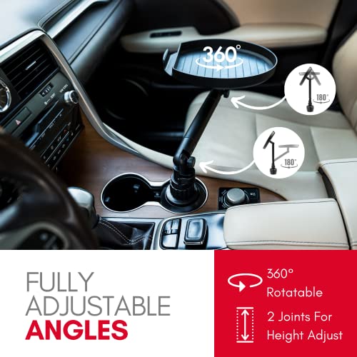 Macally Cup Holder Tray for Car - Adjustable Car Tray Table - - Product Imagery