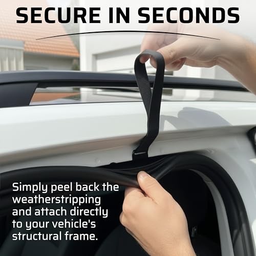 6 Door Hook Straps for Car Rooftop Cargo Carrier Tie Down, Flat - Product Imagery