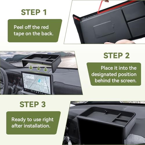 HGWEI Dash Storage Tray for 2025 2026 Ford Explorer Interior - Product Imagery