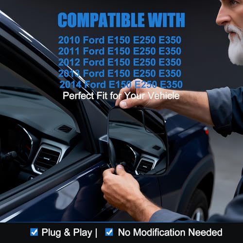 Passenger Side Mirror Glass with Backing Plate Compatible with - Product Imagery