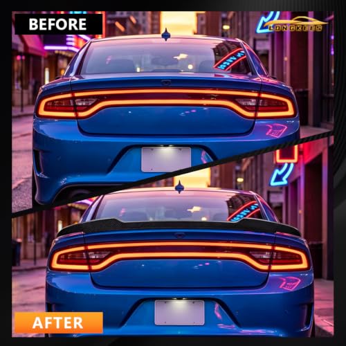Rear Trunk Spoiler Wing, Decklid Lip Spoiler, FIT Dodge Charger - Product Imagery