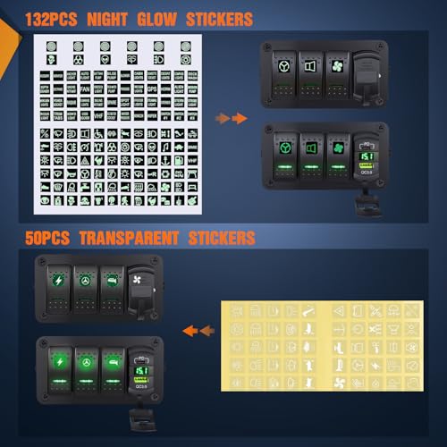 Nilight 3 Gang Rocker Switch Box 12V SPST ON Off Toggle Switches - Product Imagery