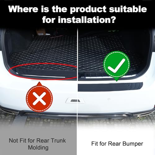 SINGARO Car Rear Bumper Protector, 33.07inch x2.75inch Car/SUV - Product Imagery