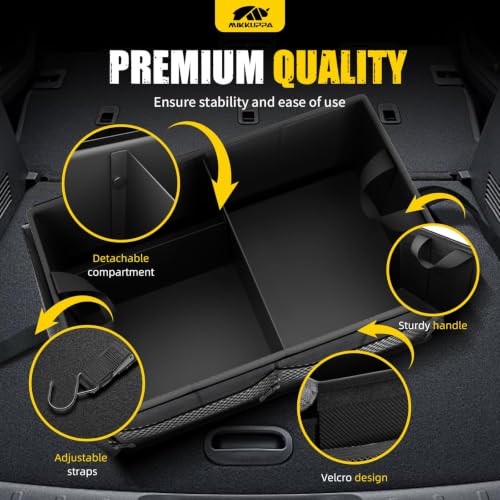 MIKKUPPA Trunk Organizer with Lid - 65L Collapsible Car - Product Imagery